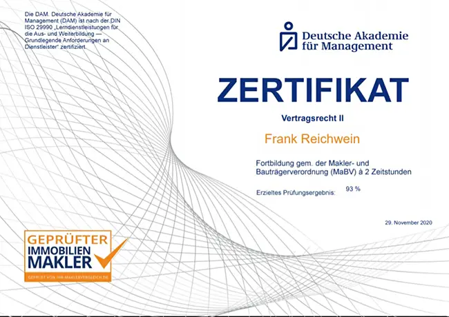 Zertifikat - Vertragsrecht II